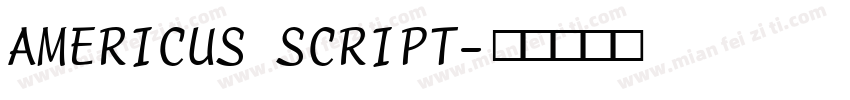 AMERICUS SCRIPT字体转换